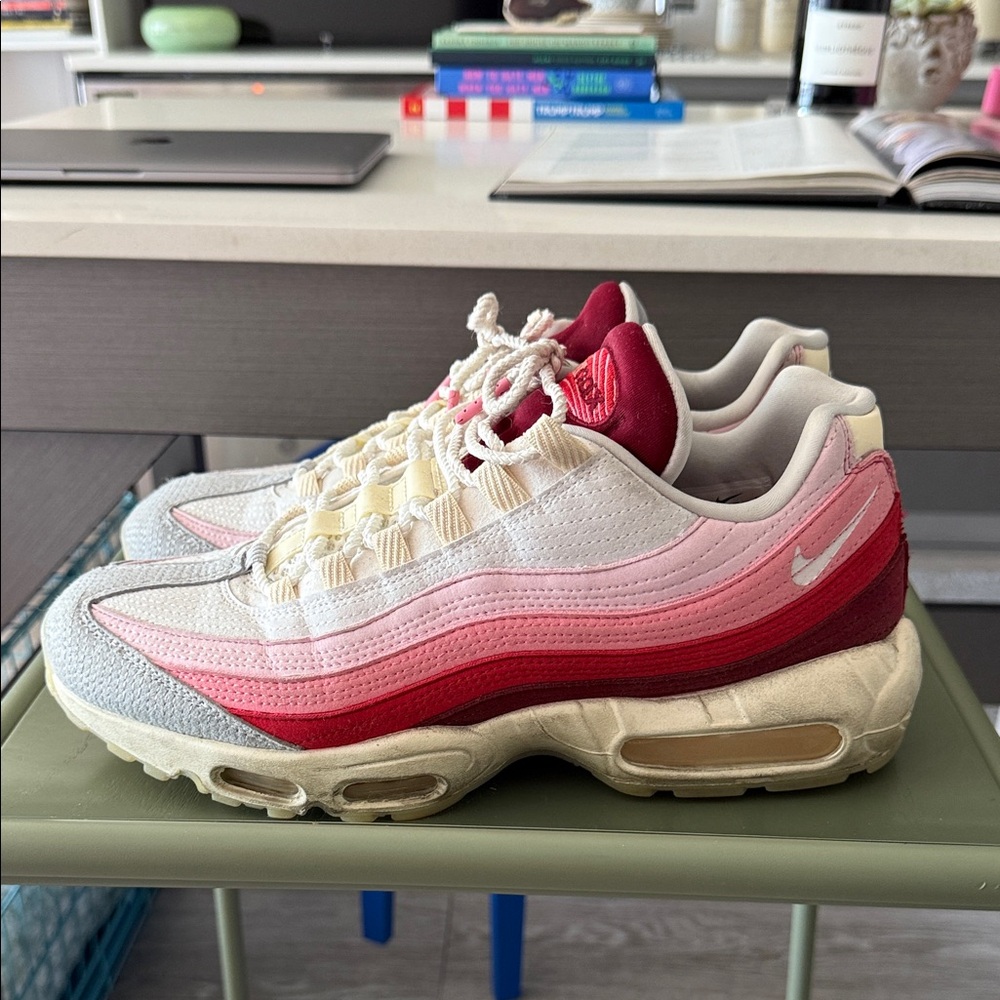 Nike Air Max 95 in Red, Pink, and Cream